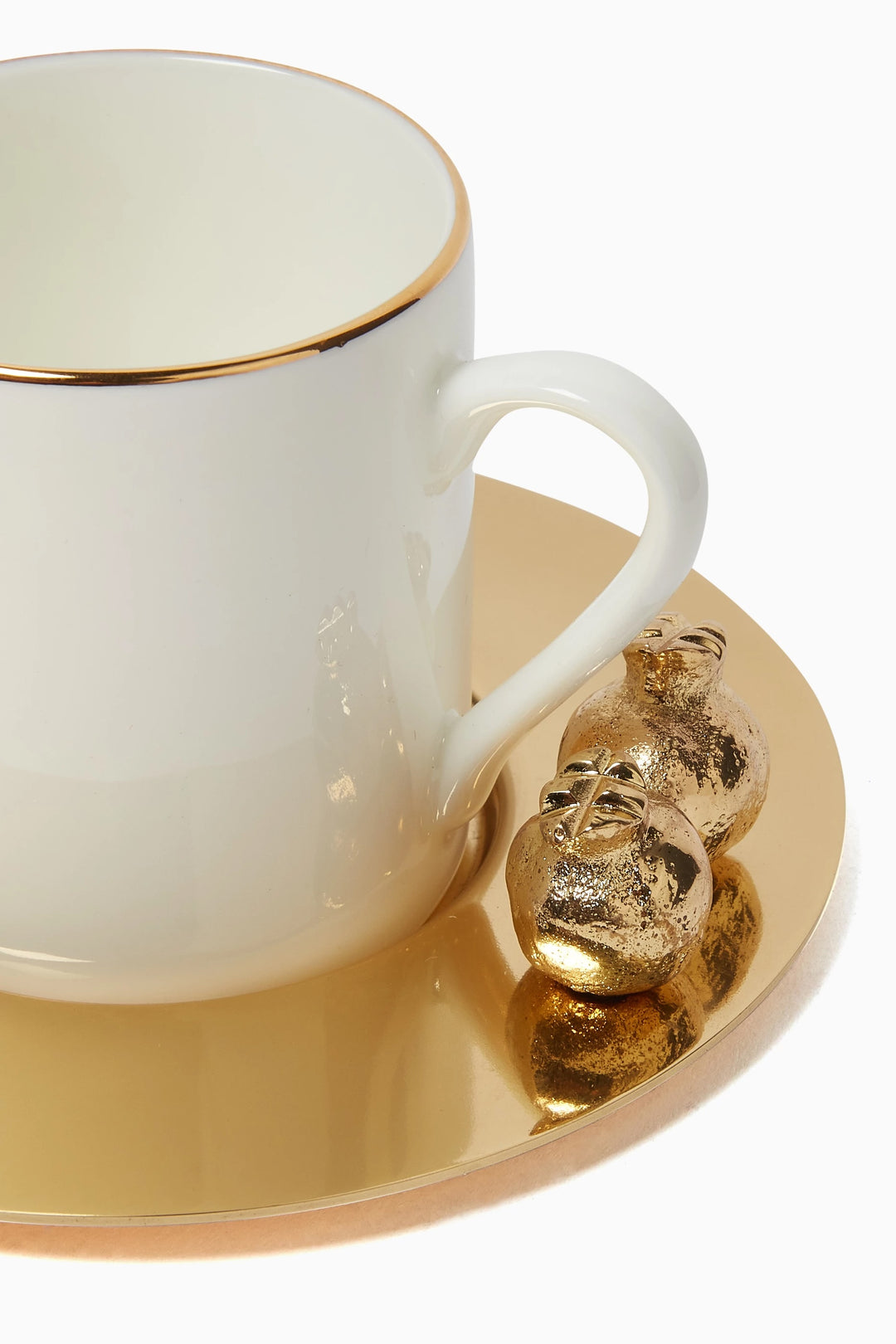 Gold Pomegranate Espresso Cups - Set of 6
