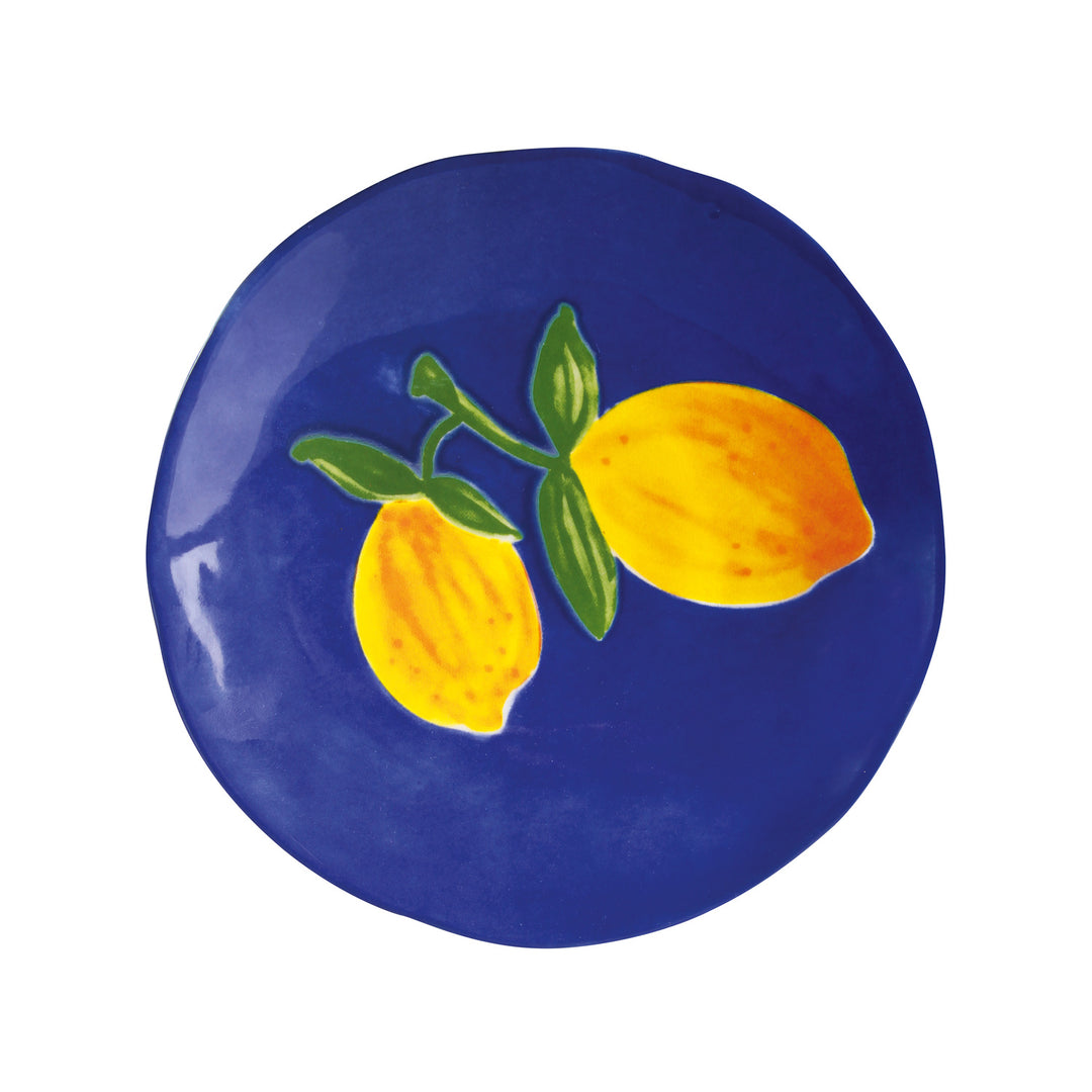 Plate Lemon Full Color Set Of 4