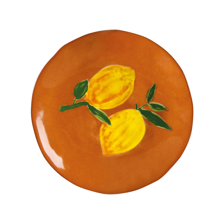 Plate Lemon Full Color Set Of 4