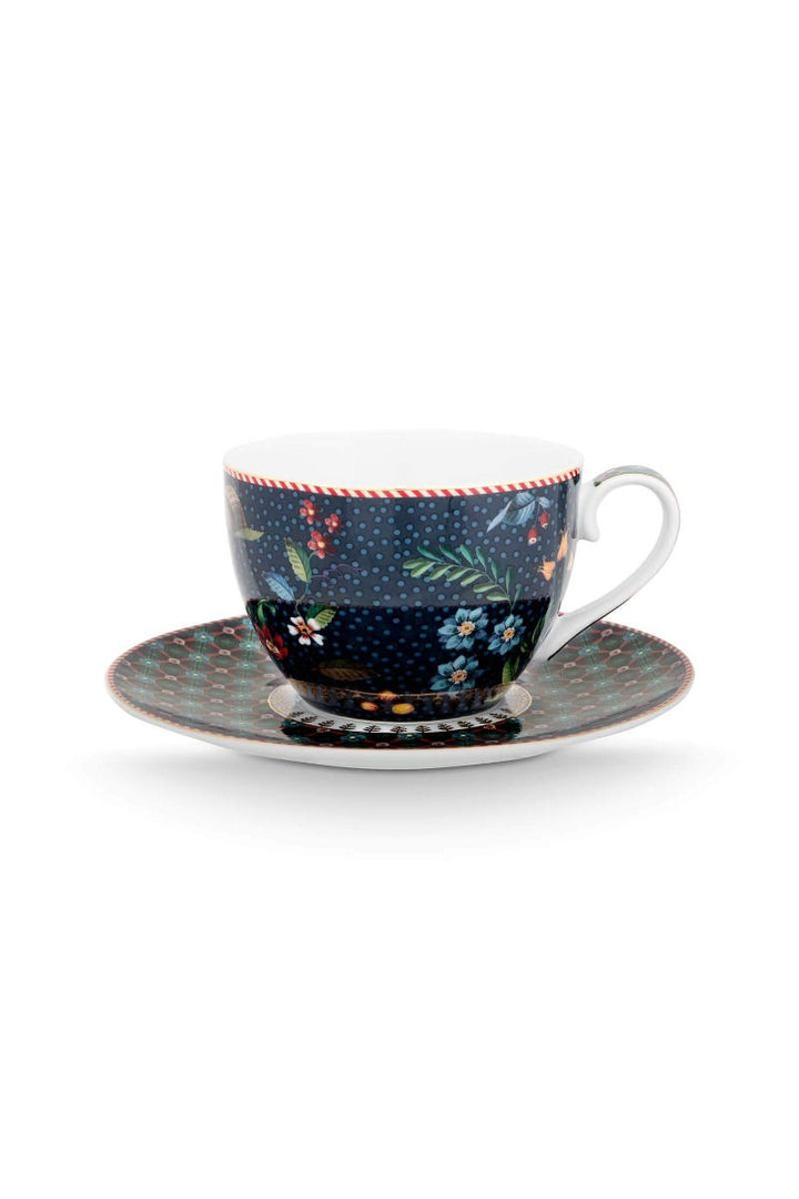 Espresso Cups and Saucers Berry Blues - Set of 2