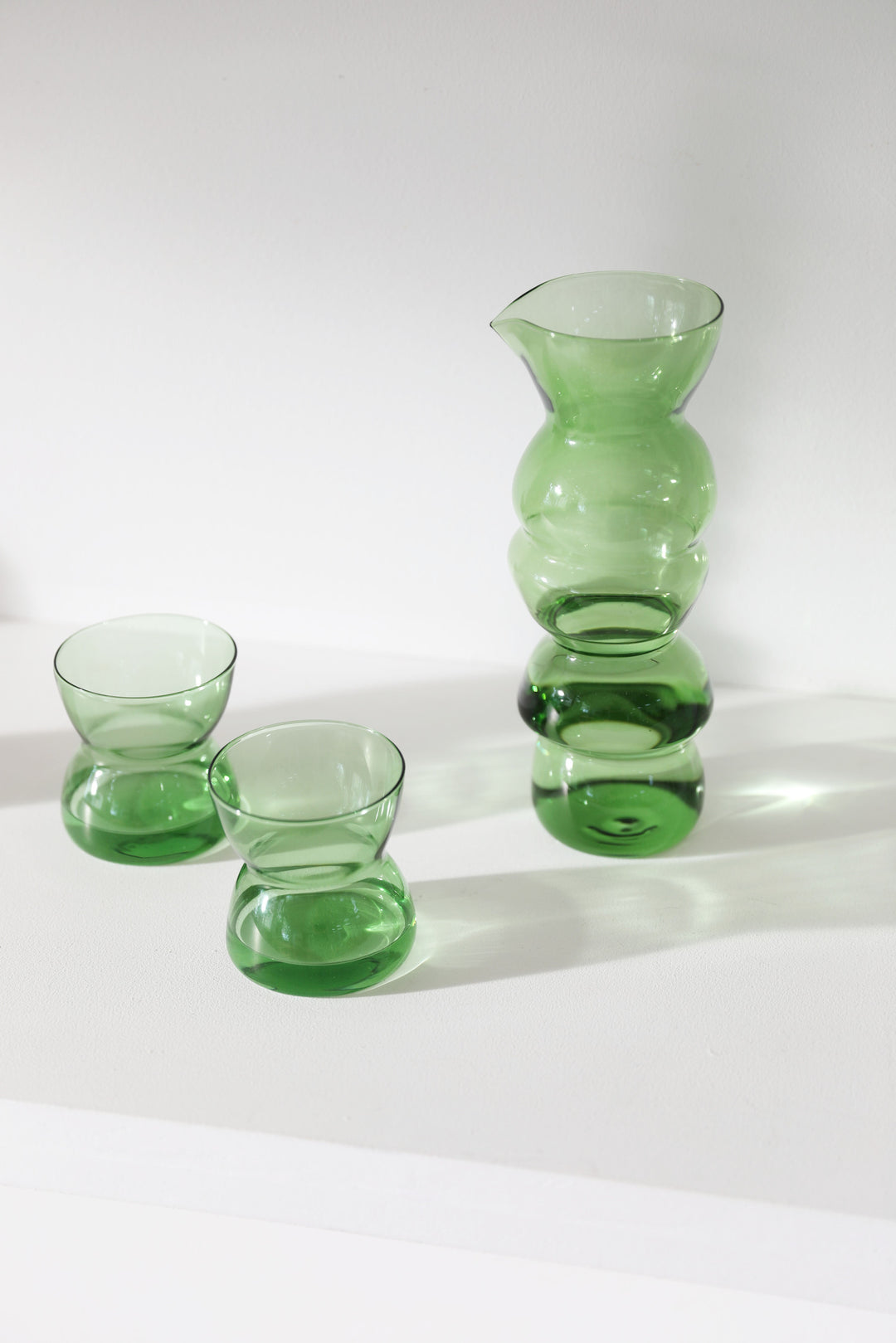 Glass Totem Green - Set Of 2