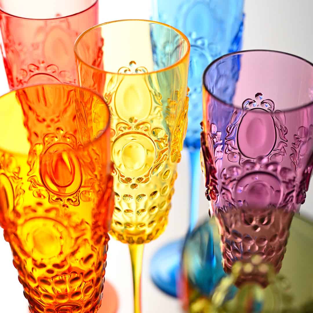 Baroque & Rock Champagne Glasses - Set of 6