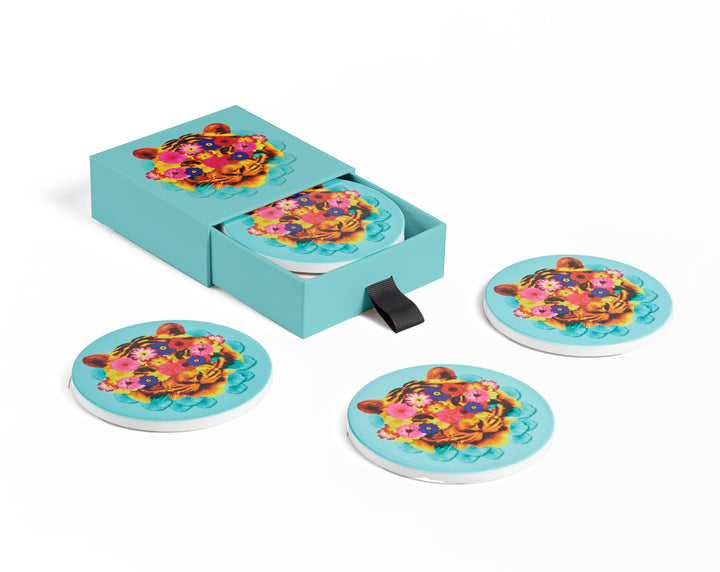 Masktiger Ceramic Coasters - Set of 4