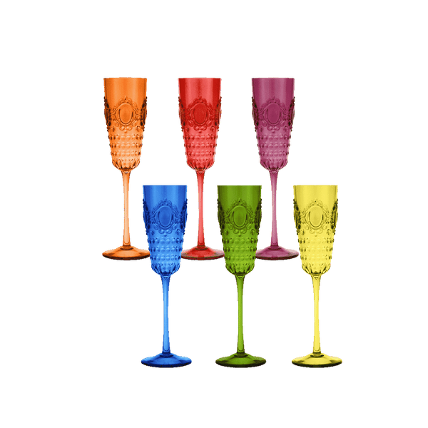 Baroque & Rock Champagne Glasses - Set of 6