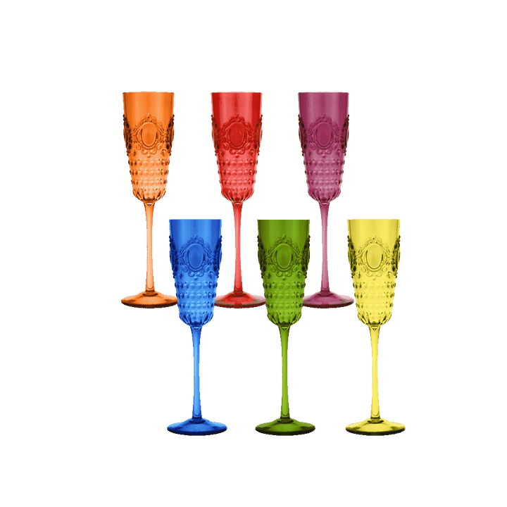 Baroque & Rock Champagne Glasses - Set of 6